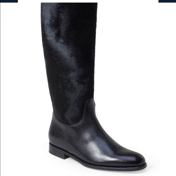 Black Leather Knee-High Boots - Picture 3 of 17